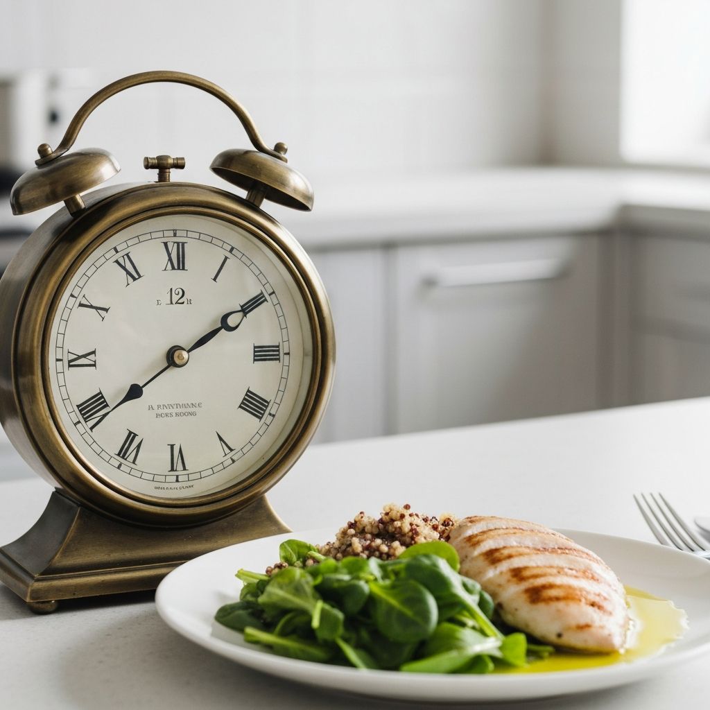 Intermittent fasting schedule concept